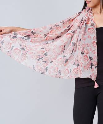 Pink Floral Scarf 3