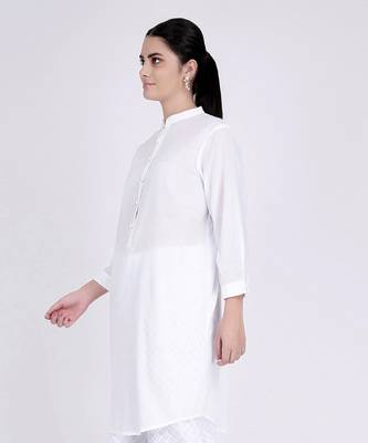 White Nehru Collar Kurta 2