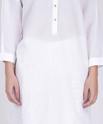 White Nehru Collar Kurta 4
