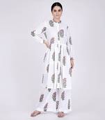 White Floral Coordinate Kurta Set