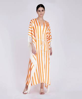 Orange Full Length Cover Up 1