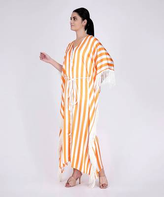 Orange Full Length Cover Up 3