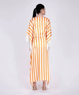 Orange Full Length Cover Up 4