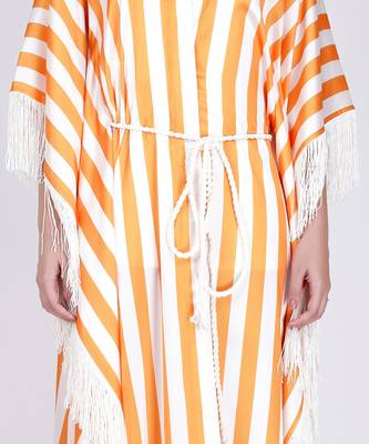Orange Full Length Cover Up 5