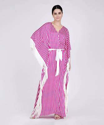 Pink And White Full Length Cover Up 1