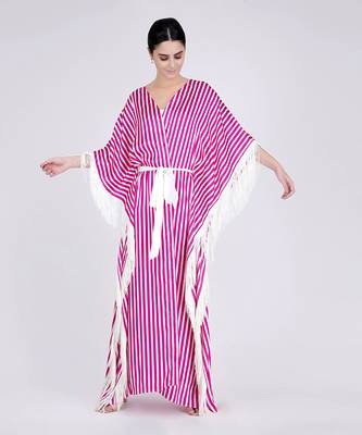 Pink And White Full Length Cover Up 2