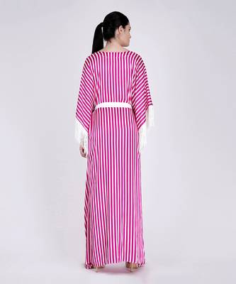 Pink And White Full Length Cover Up 4