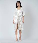 White Lurex Short Cover Up