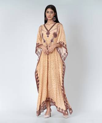 Yellow Pearl Full Length Kaftan 2