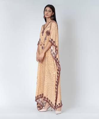 Yellow Pearl Full Length Kaftan 3