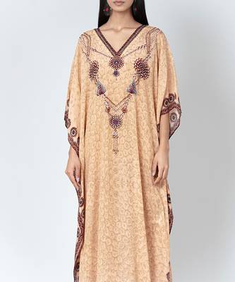 Yellow Pearl Full Length Kaftan 5