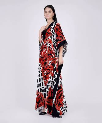 Red Baroque Full Length Kaftan 2