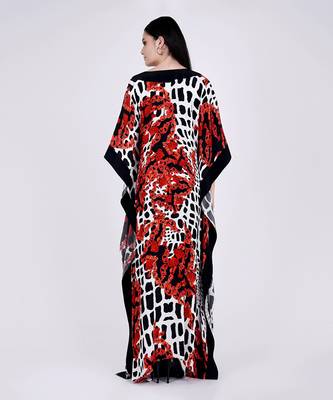 Red Baroque Full Length Kaftan 3