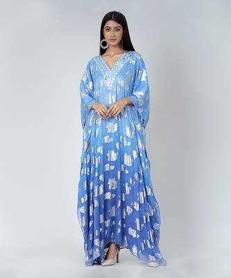 Blue Ombre Full Length Kaftan 2