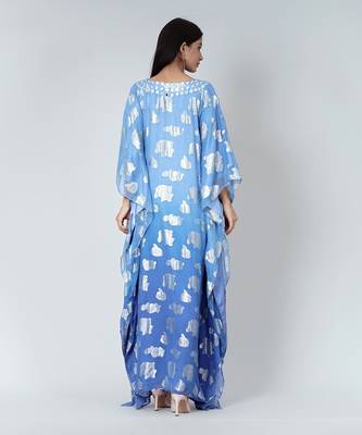 Blue Ombre Full Length Kaftan 4