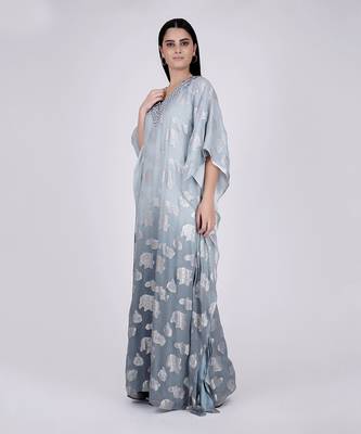 Grey Ombre Full Length Kaftan 2