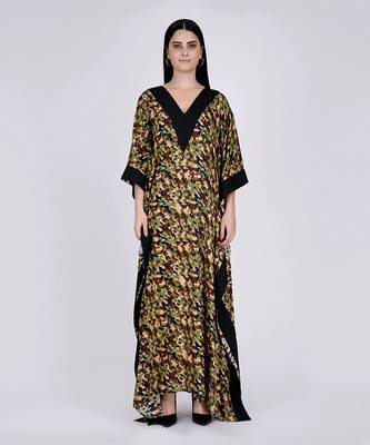Forest Green Camouflage Full Length Kaftan 1