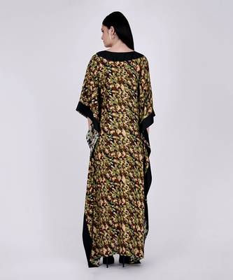 Forest Green Camouflage Full Length Kaftan 4