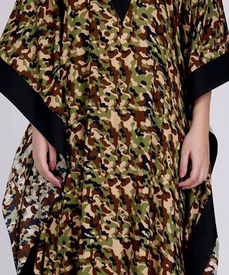 Forest Green Camouflage Full Length Kaftan 5