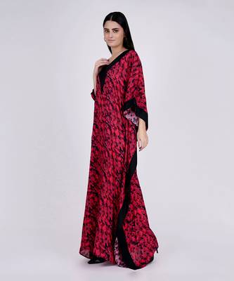 Red Camouflage Full Length Kaftan 2