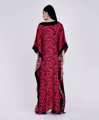Red Camouflage Full Length Kaftan 3