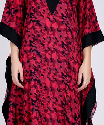 Red Camouflage Full Length Kaftan 4