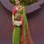 Green woven brasso saree with blouse