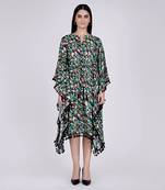 Green Camouflage Mid Length Kaftan