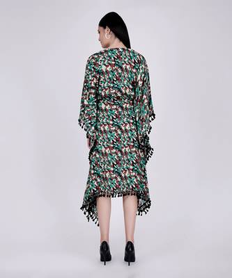 Green Camouflage Mid Length Kaftan 5