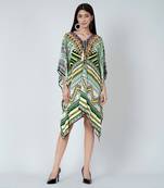 Jade Green Geometric Kaftan Tunic