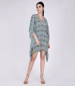 Green Zebra Print Kaftan Tunic