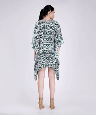 Green Zebra Print Kaftan Tunic 3