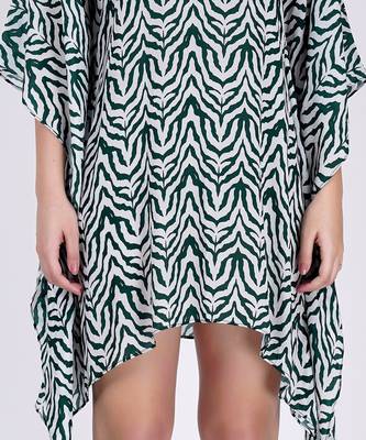 Green Zebra Print Kaftan Tunic 4