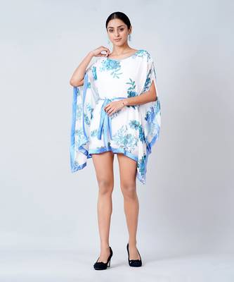 Blue Floral Kaftan Tunic 2