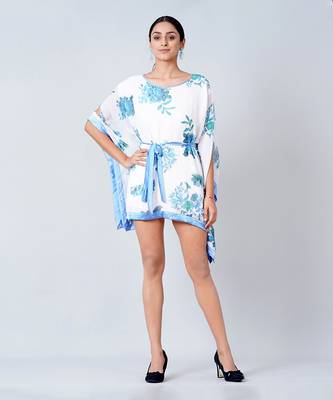 Blue Floral Kaftan Tunic 3