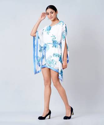 Blue Floral Kaftan Tunic 4