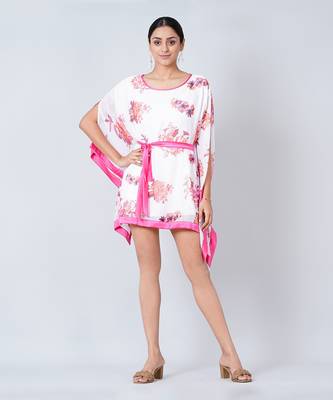 Pink Floral Kaftan Tunic 1