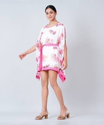Pink Floral Kaftan Tunic 4