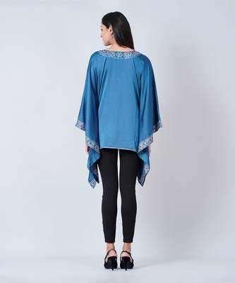 Blue Embellished Kaftan Top 3