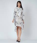 Grey And Black Floral Top