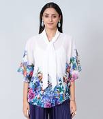 Purple And Blue Floral Top