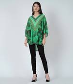 Forest Green Embellished Floral Tunic