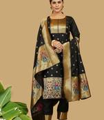 Black zari banarasi silk salwar