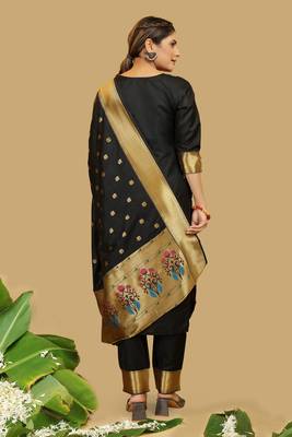 Black zari banarasi silk salwar 2