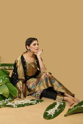 Black zari banarasi silk salwar 4