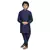 Blue plain dupion boys-kurta-pyjama