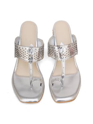 Silver Naazia heels 1