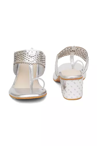 Silver Naazia heels