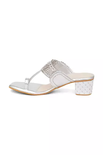 Silver Naazia heels