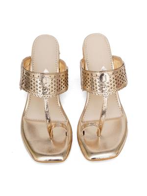 Gold Nazakat heels 1